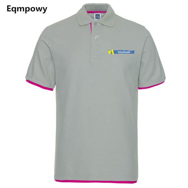 2018 Fashion Fortnite Short Sleeve Polo Shirt Men