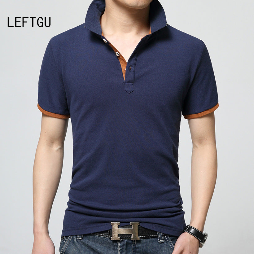 Fashion Men's Polo Shirt 2018 Summer Short Sleeve Slim Fit Lapel polo shirt