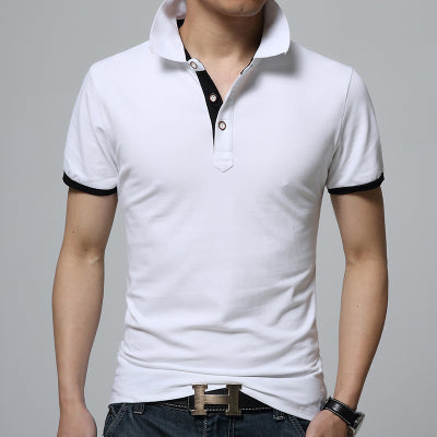 Fashion Men's Polo Shirt 2018 Summer Short Sleeve Slim Fit Lapel polo shirt