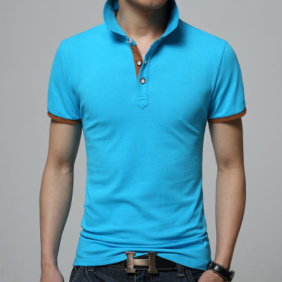 Fashion Men's Polo Shirt 2018 Summer Short Sleeve Slim Fit Lapel polo shirt