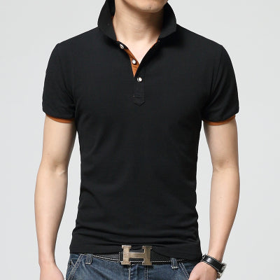 Fashion Men's Polo Shirt 2018 Summer Short Sleeve Slim Fit Lapel polo shirt