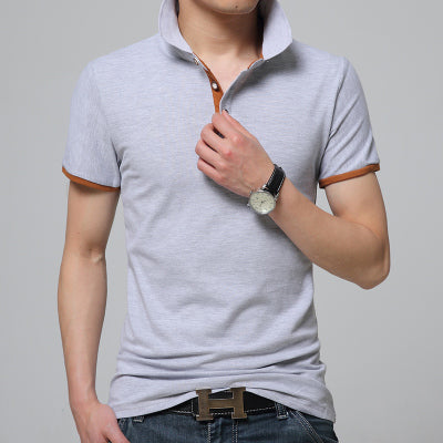 Fashion Men's Polo Shirt 2018 Summer Short Sleeve Slim Fit Lapel polo shirt