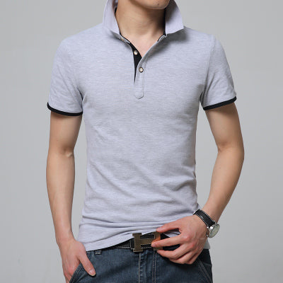 Fashion Men's Polo Shirt 2018 Summer Short Sleeve Slim Fit Lapel polo shirt