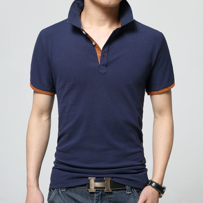 Fashion Men's Polo Shirt 2018 Summer Short Sleeve Slim Fit Lapel polo shirt