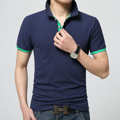 Fashion Men's Polo Shirt 2018 Summer Short Sleeve Slim Fit Lapel polo shirt